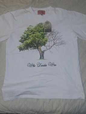 Who Decides War Tree Of Life White Graphic T‑Shirt Sz L